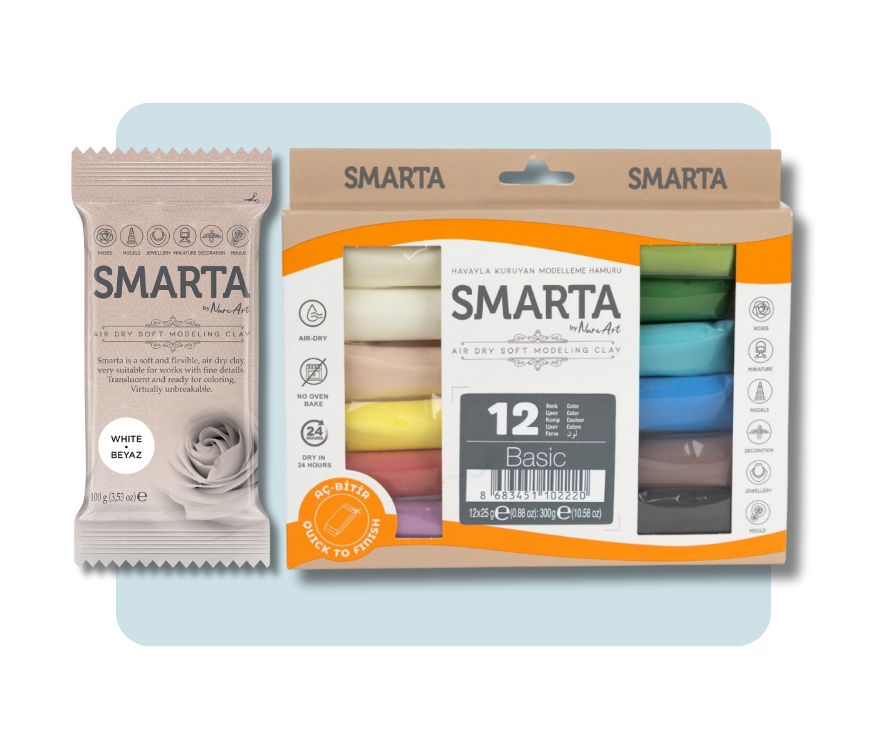 Smarta Modelleme Hamuru | air dry clay color sets smarta.jpg 1