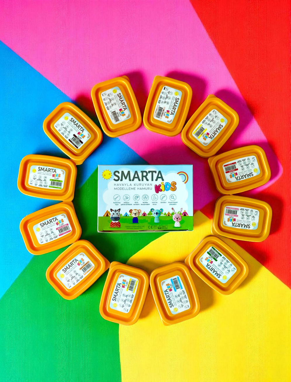 Smarta Kids Modelleme Hamuru 7 Smarta Modelleme Hamuru | air dry clay for kids smarta colorful.jpg