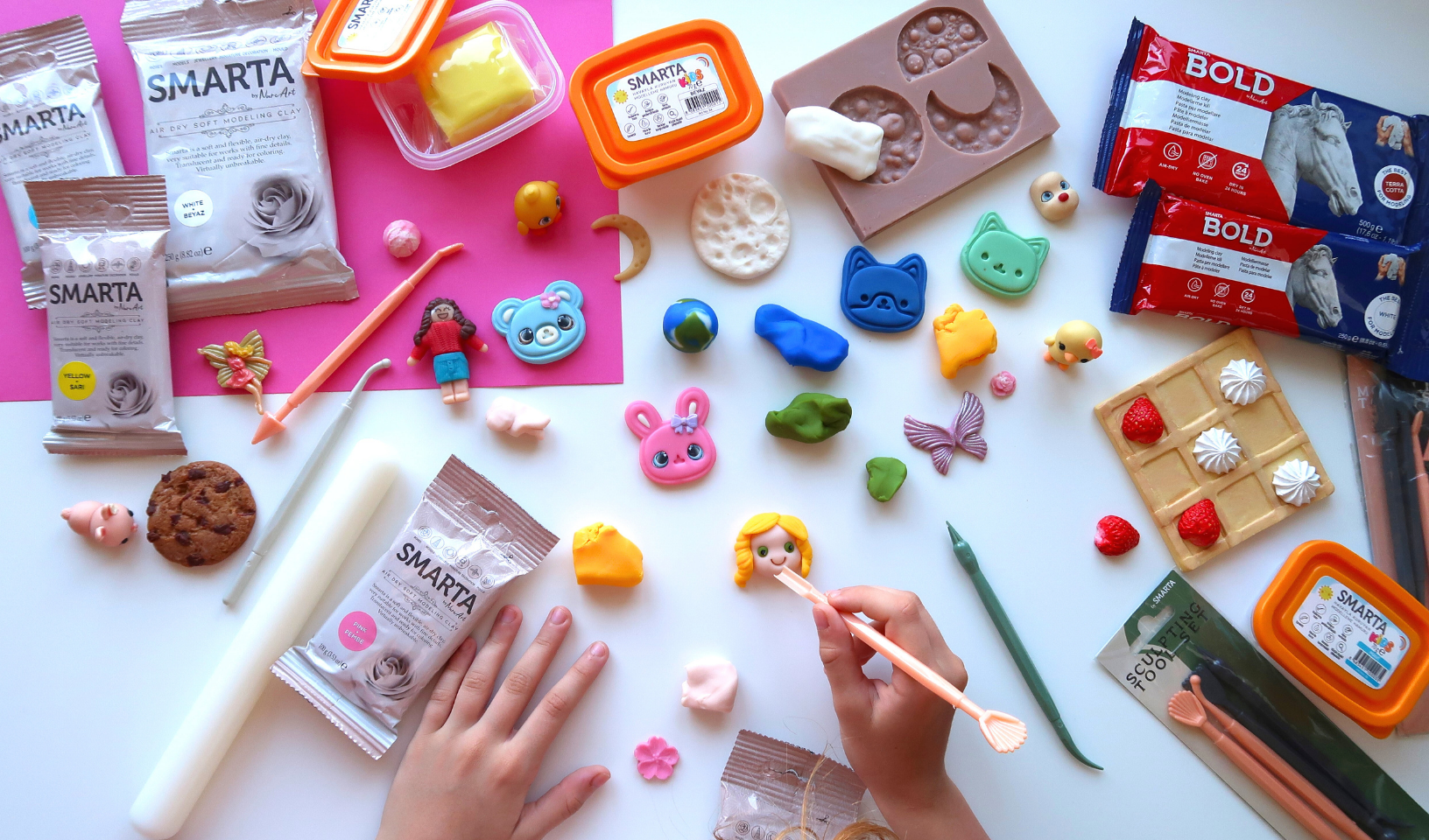 Smarta Modelleme Hamuru | air dry clay smarta color collection for craft diy handmade kids projects.jpg