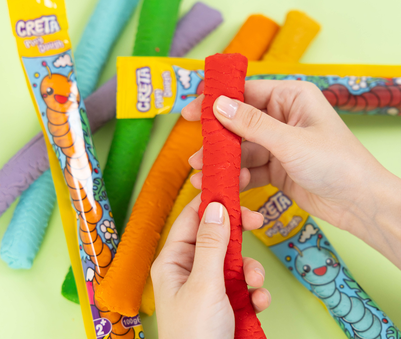 Oyun Hamuru 10 Smarta Modelleme Hamuru | ce certified toddler safe caterpillar dough set.jpg