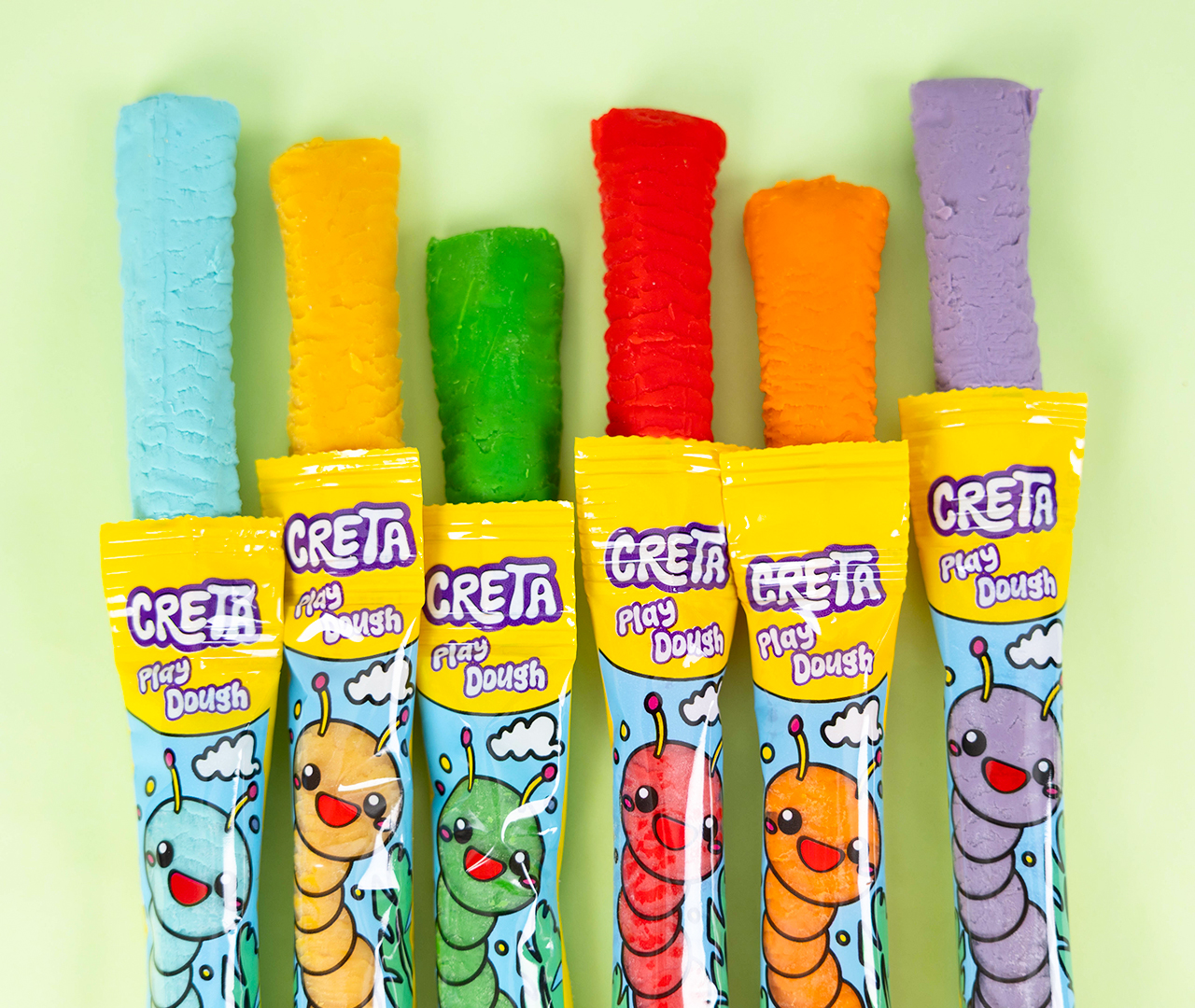 Oyun Hamuru 7 Smarta Modelleme Hamuru | creta smarta non toxic colorful clay caterpillar pack.jpg