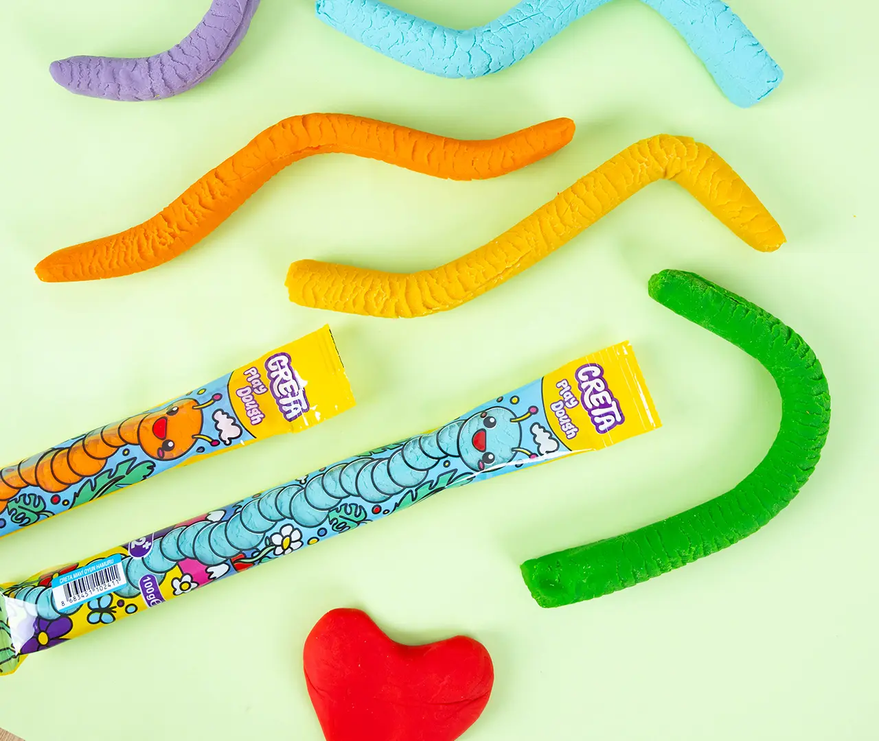 Smarta Modelleme Hamuru | fun caterpillar design play dough non toxic colors.jpg