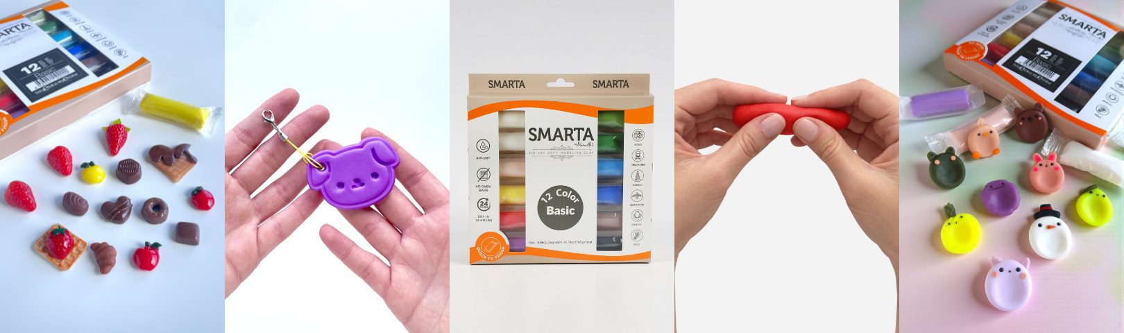 Smarta Modelleme Hamuru | Smarta 12 piece airdryclay set